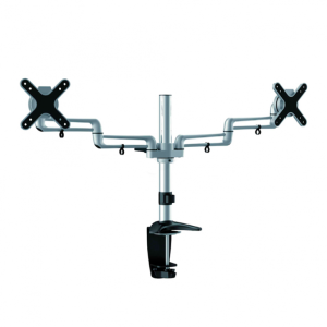 SOPORTE DE ESCRITORIO DOBLE PARA LCD LED EN MESA CON BRAZO 10-23, 360ø, VMAX 100X100, 8KG.